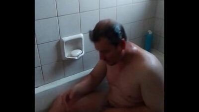 Hot Hunk play with cock & ass in bathtub for daddy real dirty talk to get fans